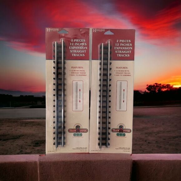 2 Lemax Train Tracks Straight NEW 84211 Expansion Replacement Village Collection - Picture 11 of 15